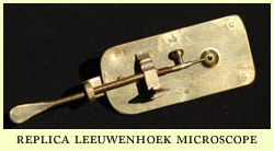 replica Leeuwenhoek microscope